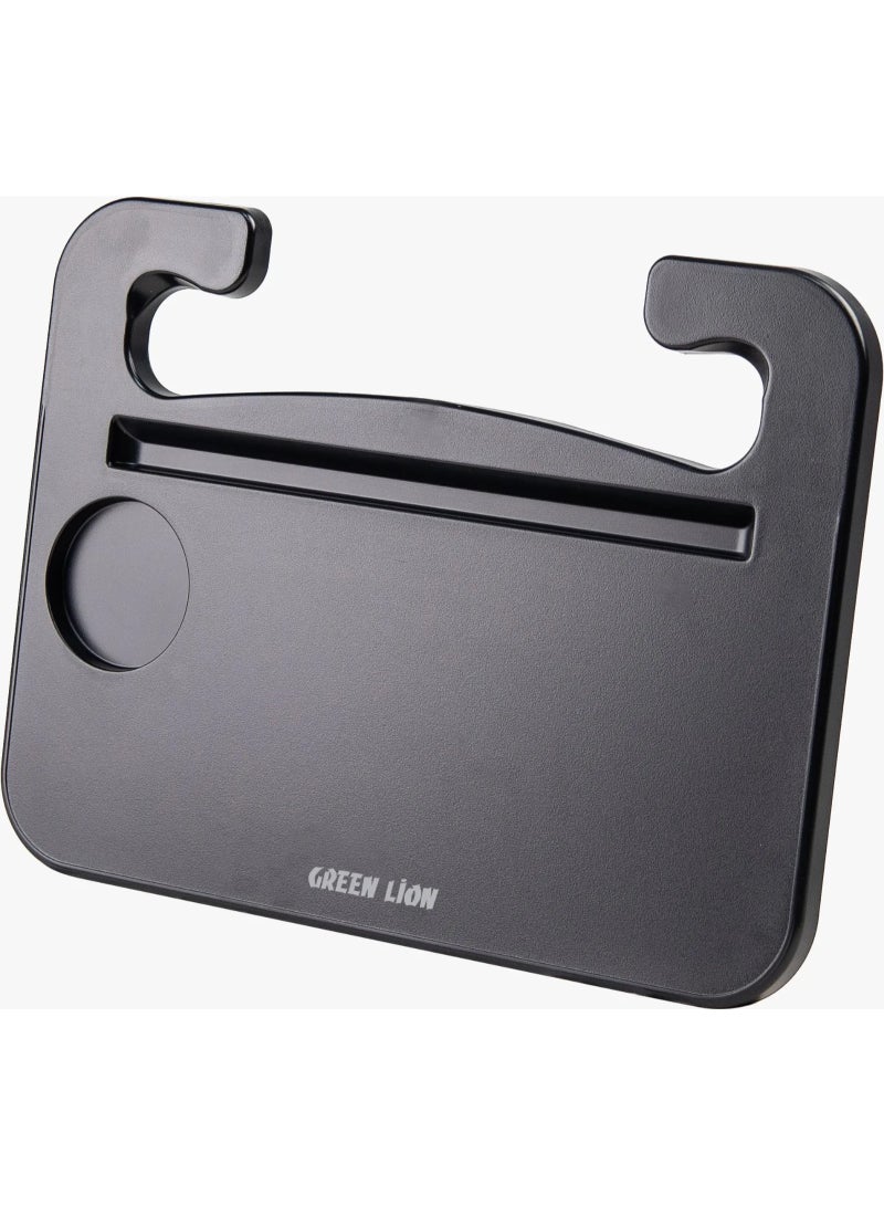 GREEN LION Multi-Functional Steering Wheel Tray / For Laptop & Food 2 In 1 Auto Steering Wheel Desk / Gap Storage Box / Dual-Mount Design / Universal Fit - Black - Image 3