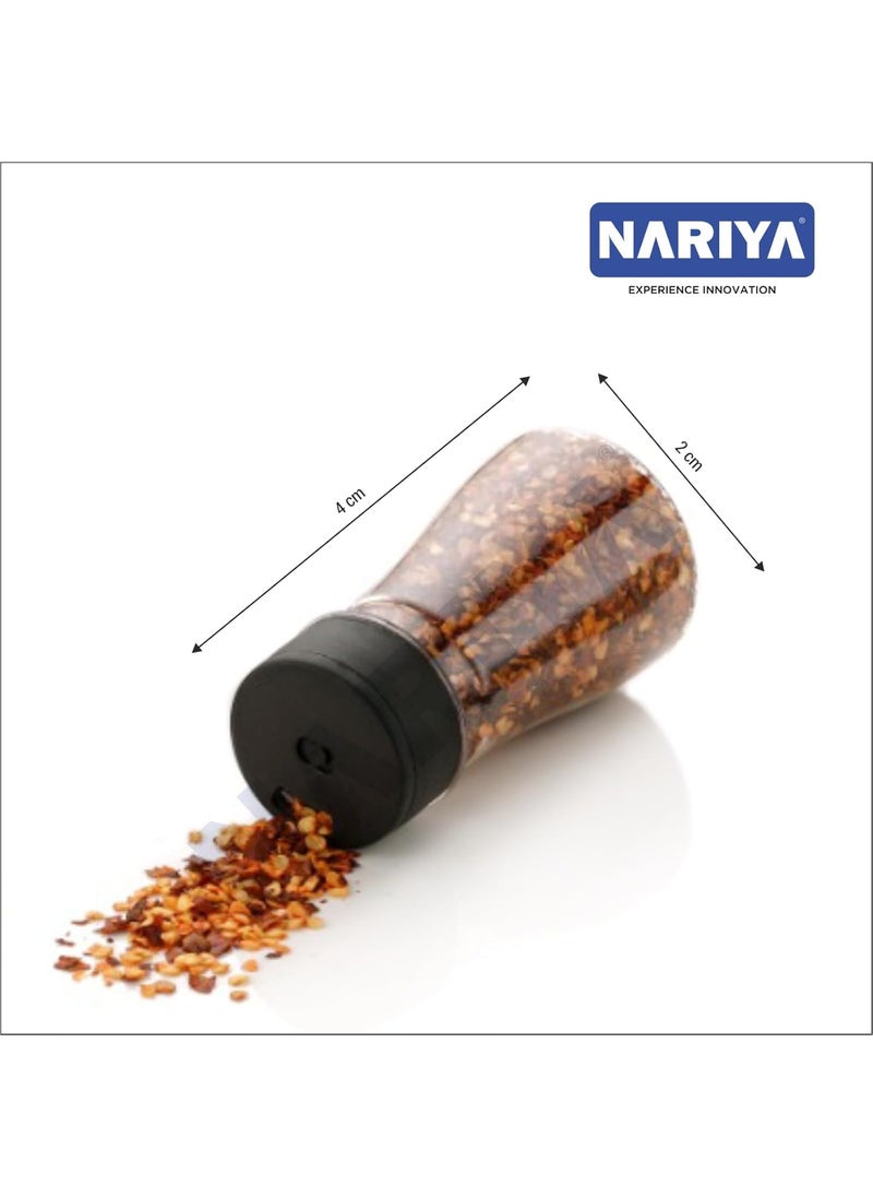 NARIYA - NARIYA Plastic 360 Revolving Spice Container Set of 8 Piece Seasoning Organizer Masala Rack Condiment Set For kitchen Plastic Masala Container Spice Box Transparent 125ml Each - Image 1