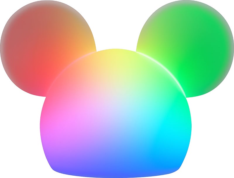 Disney Mickey Mouse Squishy Light, Color Changing, Night Light for Kids, USB Lamp, Battery Operated, Dimmable, Ideal for Bedroom, Playroom, Living Room, and More, 66944 - Image 1