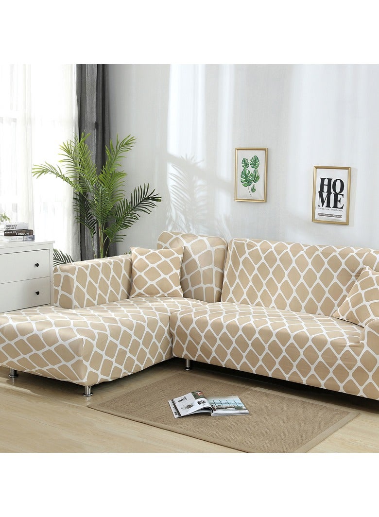 DUNISO Sofa cover, elastic printed sofa protective cover, anti slip furniture cover, anti fouling and wear resistant, suitable for all seasons, suitable for two seater sofas, 145 to 185cm  - Image 1
