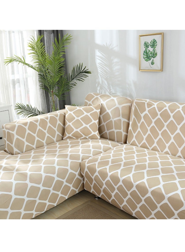 DUNISO Sofa cover, elastic printed sofa protective cover, anti slip furniture cover, anti fouling and wear resistant, suitable for all seasons, suitable for two seater sofas, 145 to 185cm  - Image 2