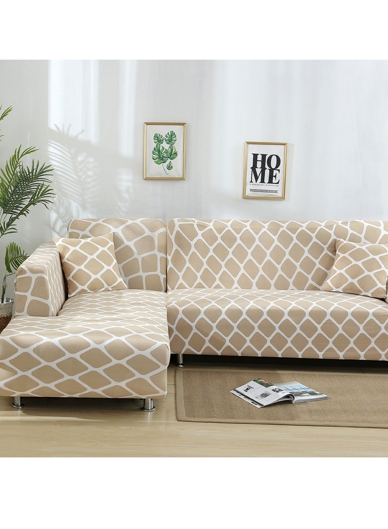 DUNISO Sofa cover, elastic printed sofa protective cover, anti slip furniture cover, anti fouling and wear resistant, suitable for all seasons, suitable for two seater sofas, 145 to 185cm  - Image 5