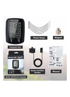 Generic Wired Bike Computer, MPH KM/H Bicycle Computer, Digital LCD Backlight Display Bike Speedometer, Waterproof Cycling Computers Odometer, Multifunctional Automatic Wake-up Odometer for Bike  - Image 2