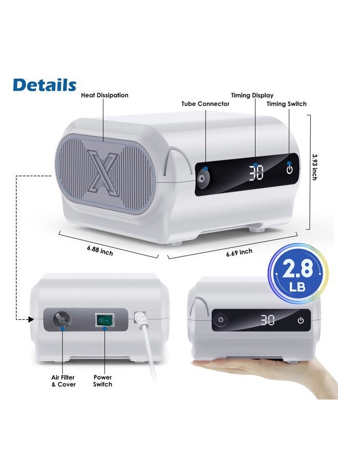 Audeal Smart Digital Display Nebulizer Machine for Adults and Kids, Compression Nebulizer for Breathing Treatment, Jet Nebulizer with Timing Function for Home Hailie Sensor NF0109 - Image 3