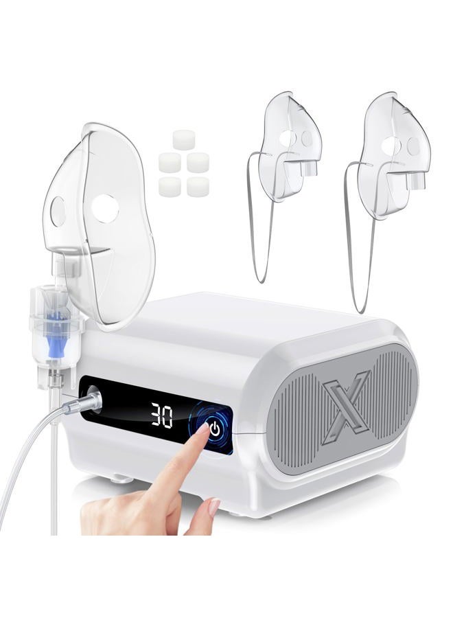 Audeal Smart Digital Display Nebulizer Machine for Adults and Kids, Compression Nebulizer for Breathing Treatment, Jet Nebulizer with Timing Function for Home Hailie Sensor NF0109 - Image 1
