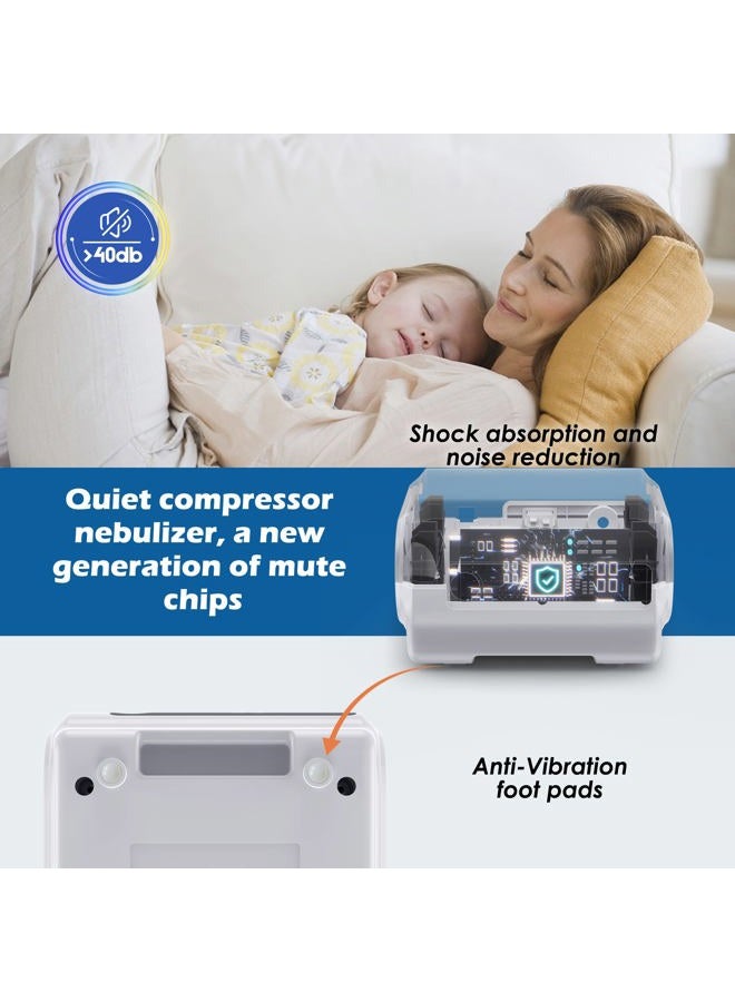 Audeal Smart Digital Display Nebulizer Machine for Adults and Kids, Compression Nebulizer for Breathing Treatment, Jet Nebulizer with Timing Function for Home Hailie Sensor NF0109 - Image 5