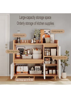 keke Modern Wooden Storage Kitchen Cabinet with Shelves for Living Room & Kitchen  - Image 4