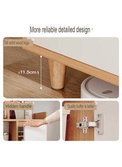 keke Modern Wooden Storage Kitchen Cabinet with Shelves for Living Room & Kitchen  - Image 5