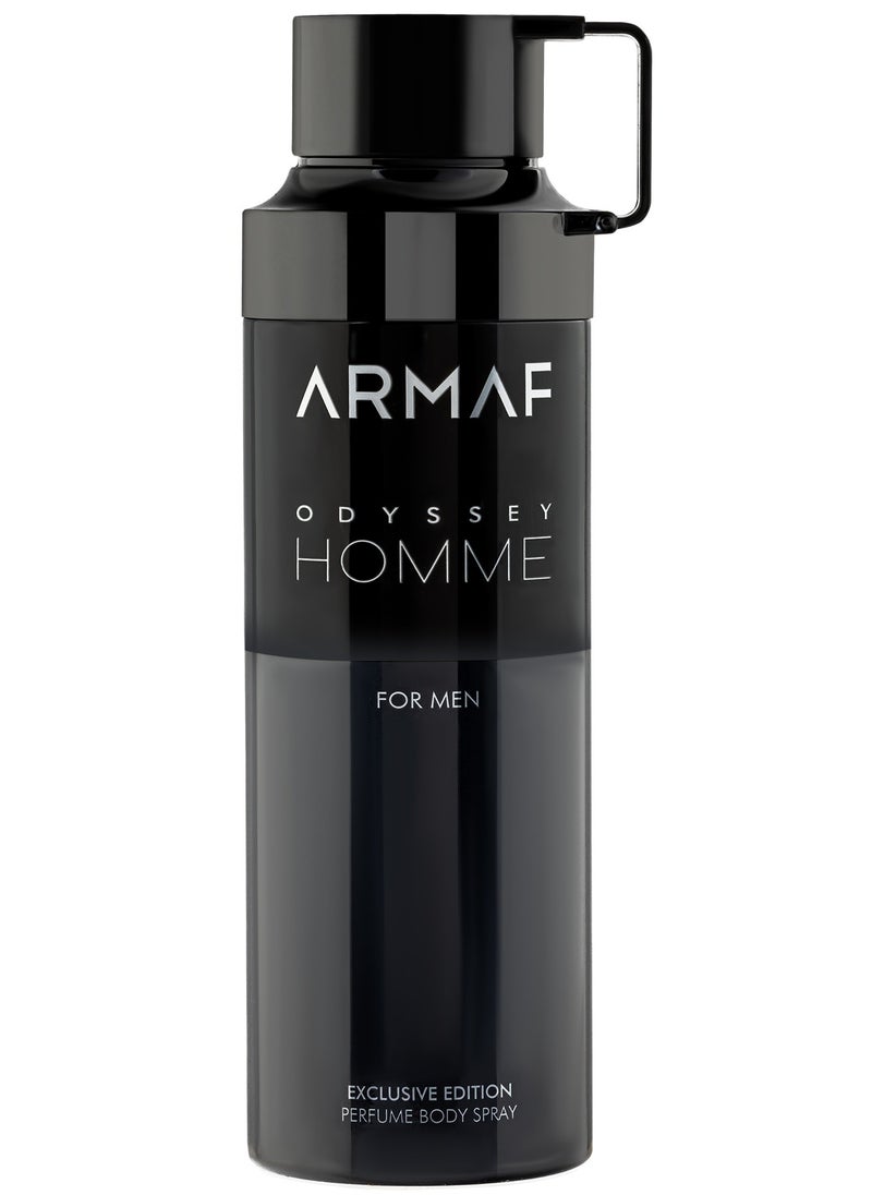 Armaf Armaf Odyssey Homme Black Edition Exclusive Perfume Body Spray For Men 200ml, Deodorant Spray 