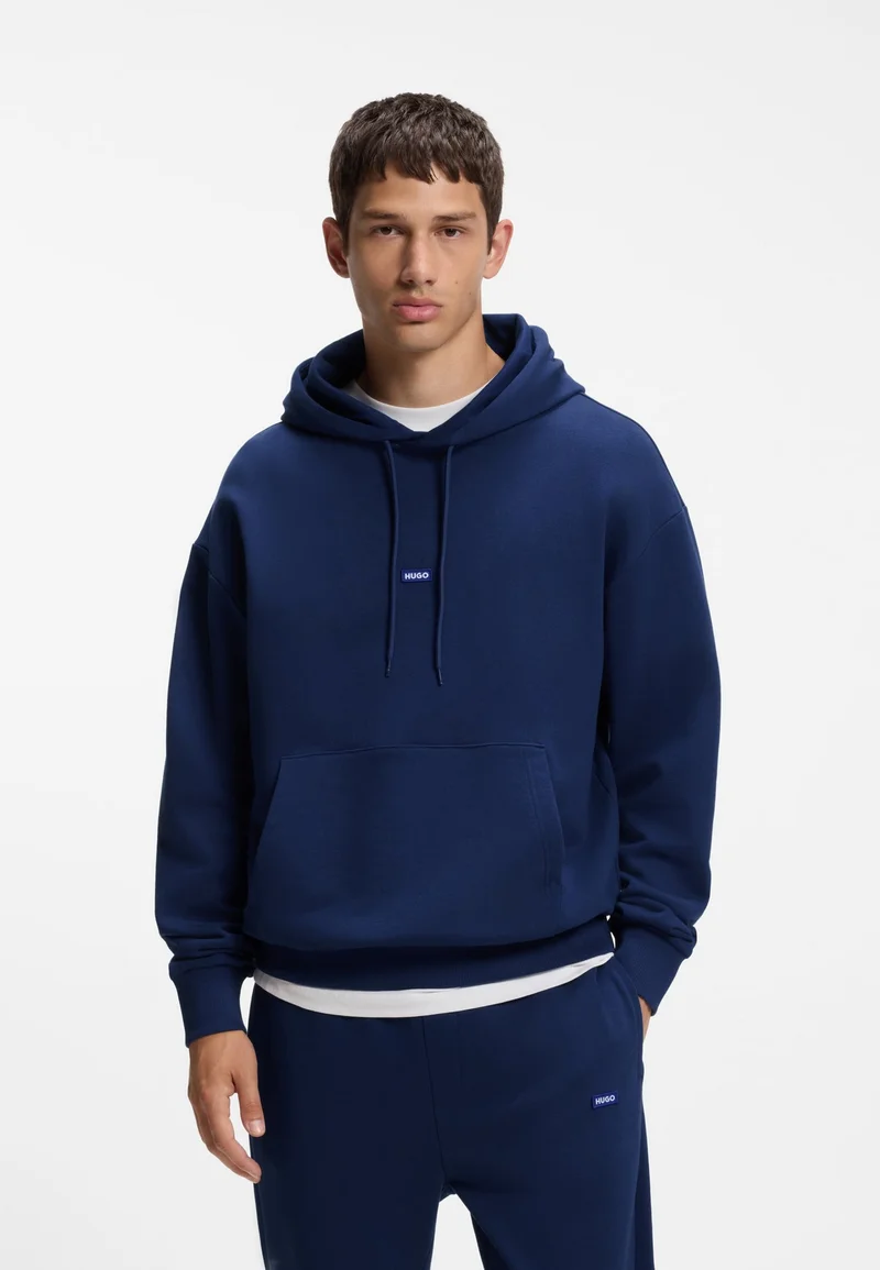 هوجو Cotton tracksuit set with blue logo patch