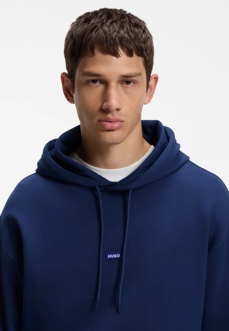 HUGO Dark Blue Cotton tracksuit set with blue logo patch for Men | Best Price UAE
