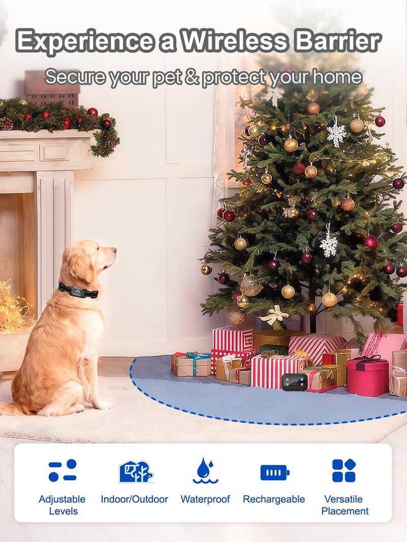 MIMOFPET Wireless Pet Barrier - Indoor Outdoor Waterproof Barrier with Adjustable Range up to 8.2 ft,Adjustable Safe Static Intensity, Rechargeable Boundary System for Dogs (Wireless Barrier System) - Image 4