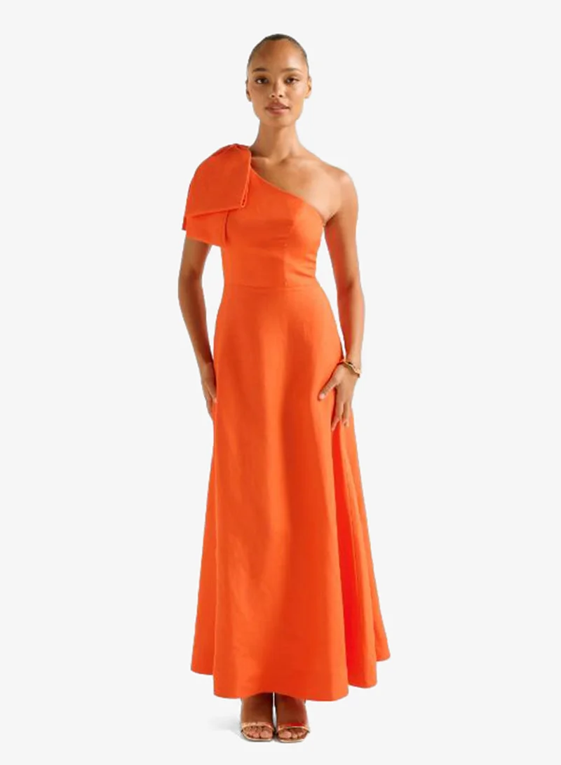 Danni Asymmetric Bow Midi Dress