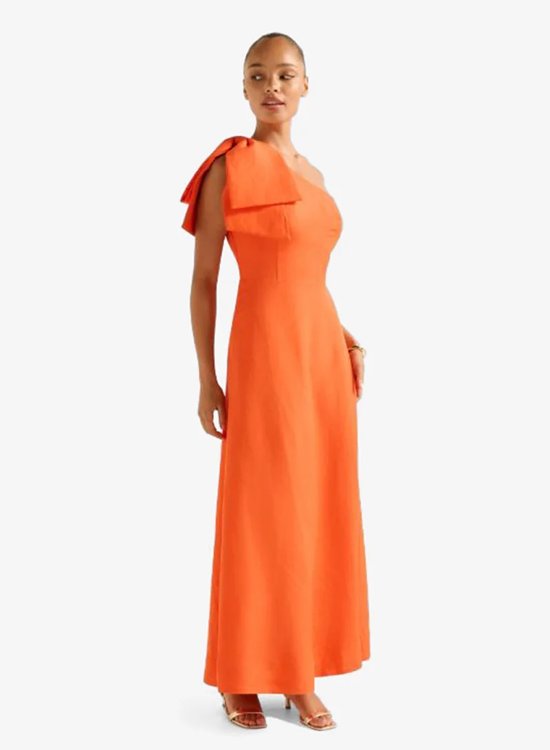 forever new  Danni Asymmetric Bow Midi Dress for Women | Best Price UAE
