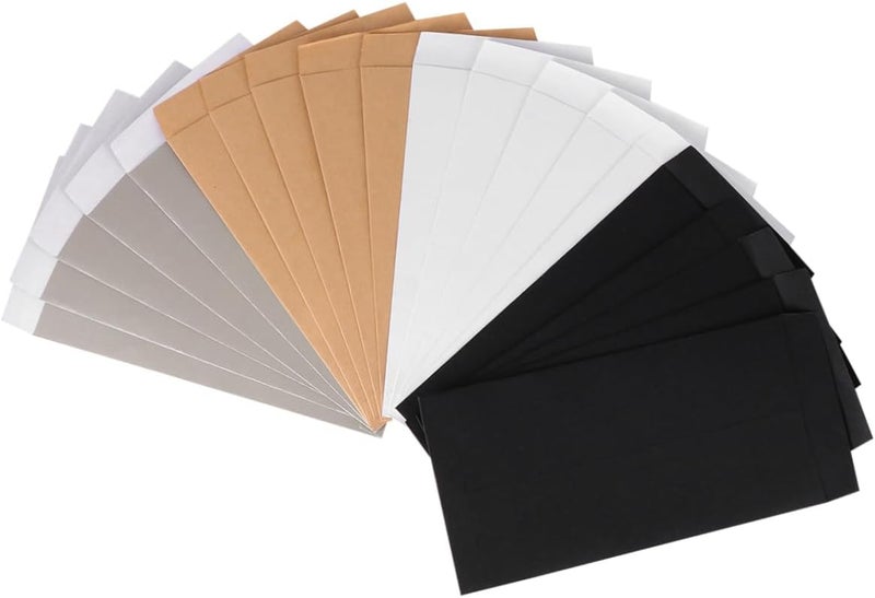 Operitacx 20pcs Kraft Paper Envelope Blank Plain Color Storage Packets for Invitations Business Cards Items Portable and Lightweight Design - Image 1