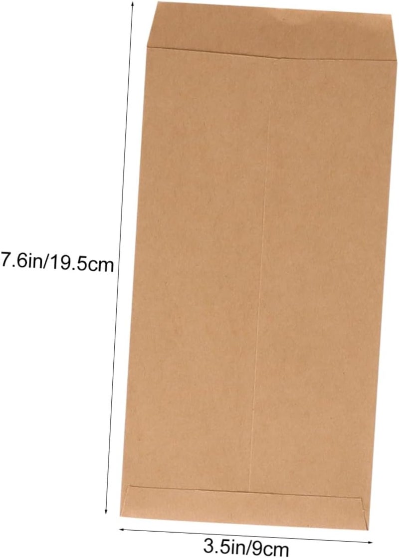 Operitacx 20pcs Kraft Paper Envelope Blank Plain Color Storage Packets for Invitations Business Cards Items Portable and Lightweight Design - Image 2