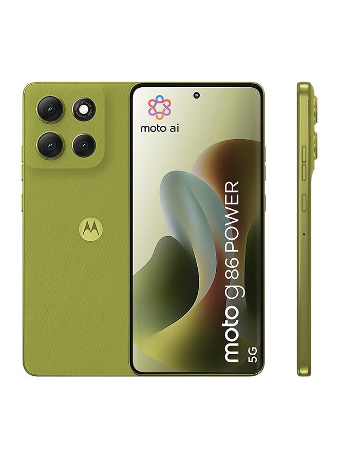 Motorola Moto G86 Power Dual SIM PANTONE Golden Cypress 8+16GB RAM  512GB 5G - Middle East Version & itel Smart Watch O23 Dark Chrome Bundle - Image 2