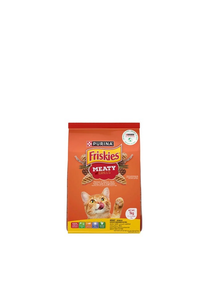 Nestle Nestle Purina Friskies Meaty Grill Cat Dry Food 1Kg 