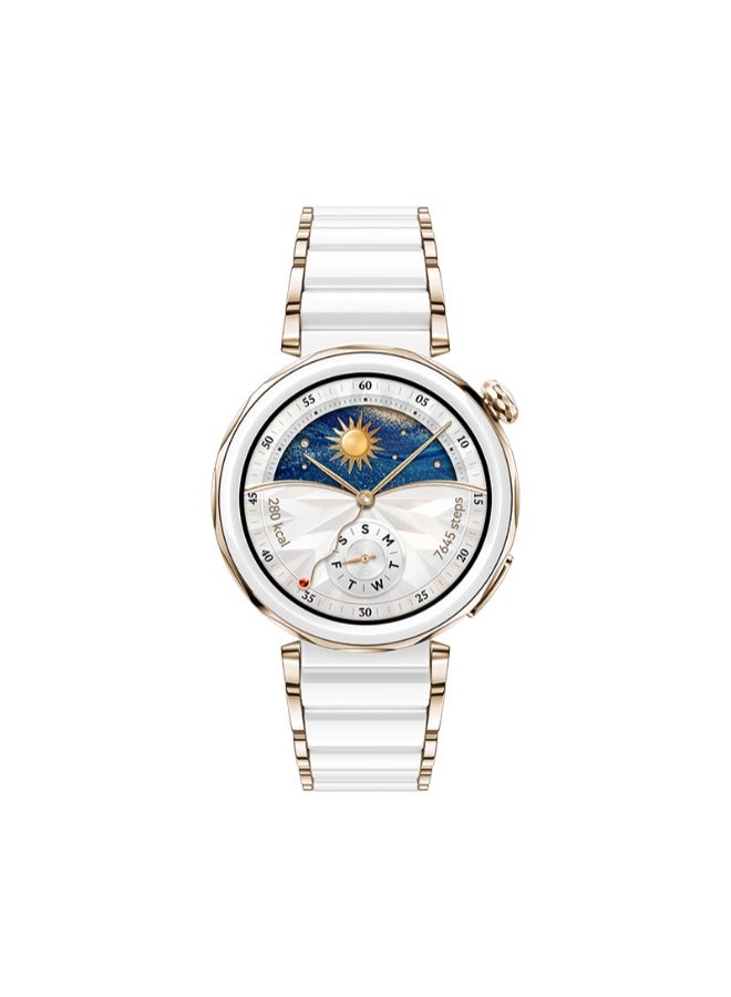 HUAWEI WATCH GT5 Pro 42mm Smartwatch, up to 14 Days Battery Life, All-new Running and Cycling Sports Smart Watch, Sharp-Edged Design, Health Tracking, Compatible with iOS and Android Ceramic white white - Image 2