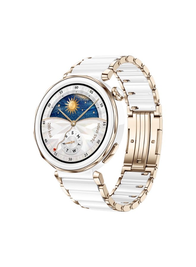 HUAWEI WATCH GT5 Pro 42mm Smartwatch, up to 14 Days Battery Life, All-new Running and Cycling Sports Smart Watch, Sharp-Edged Design, Health Tracking, Compatible with iOS and Android Ceramic white white - Image 1