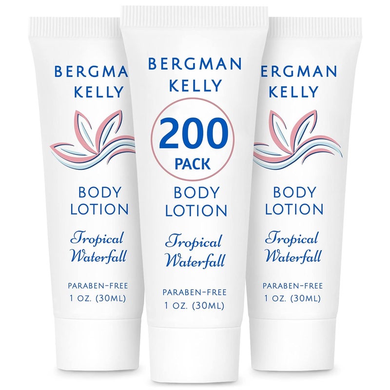 BERGMAN KELLY  Travel Size Lotion  1 fl oz 200 PK Tropical Waterfall  Delight Your Guests wInvigorating  Refreshing Body Lotion  Quality Mini  Small Size Guest Hotel Toiletries in Bulk