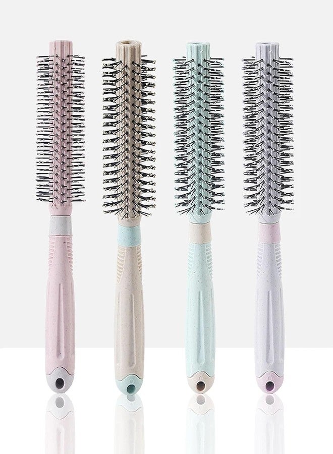 BlackLaoban Round Hair Brush with Brush Cleaner for Blow Drying, Styling, Curling, Straighten with Soft Nylon Bristles for Short or Medium Curly Hairs for Women & Men Dotted Round (Light-Purple) - Image 2