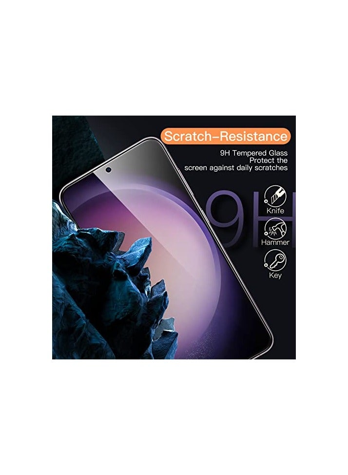 جي تيك واقي شاشة JETech لهاتف Samsung Galaxy S23+ / S23 Plus 5G مقاس 6.6 بوصة، طبقة من الزجاج المقسى، متوافق مع معرف بصمة الإصبع، شفاف عالي الدقة، 3 عبوات - Image 3