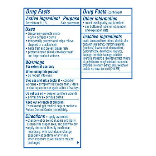 Balmex Multi-Purpose Healing Ointment & Skin Protectant for Diaper Rash and Chafing, with Petrolatum, 7 Moisturizers and Vitamins A&D, Pediatrician Recommended and Paraben-Free, 3.5oz - Image 2