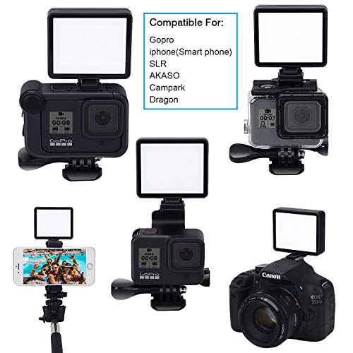 Suptig LED Video Light, Portable Photography Compatible for Gopro Hero 13, Hero 12,11,10,9,8,7,6,5,4,3,3+, DJI OSMO, AKASO, Sony DSLR Canon Camera Gopro Vlogging. - Image 3