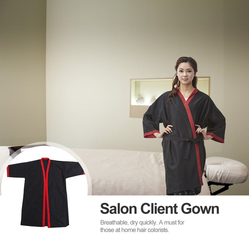 Salon Client Gown, Comfortable Kimono for SPA and Hair Treatment, Quick-Drying Fabric - Image 3
