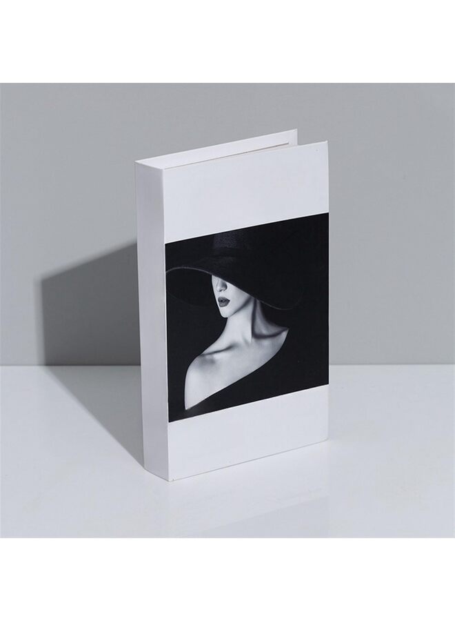 يُسلِّم 12 قطعة من الكتب الزخرفية للديكور المنزلي، ديكورات رفوف باللونين الأبيض والأسود، ديكور مكتبة للمنزل، كتب رائعة مكدسة، محاكاة خزانة الكتب - Image 4