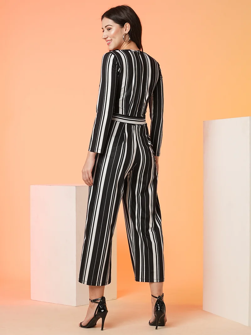 globus Women Striped Basic Jumpsuit