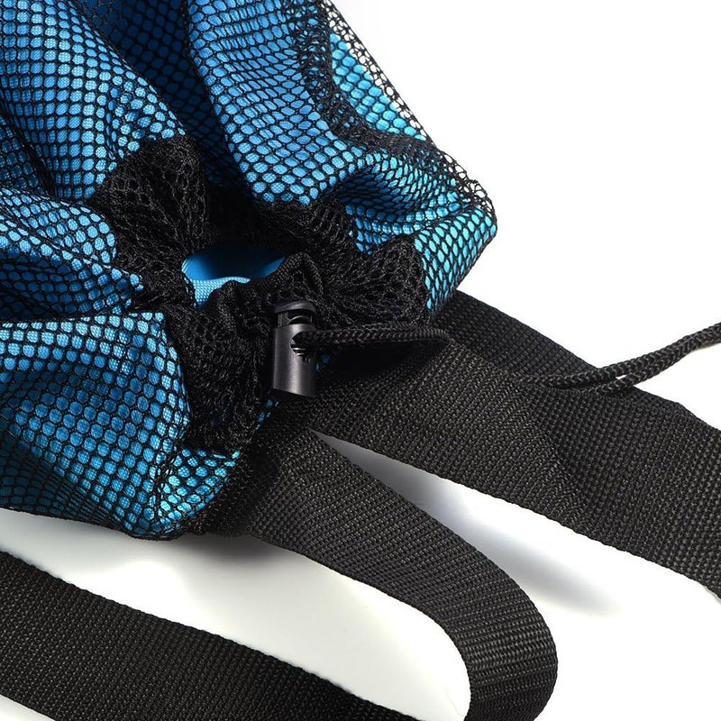 woobles Mesh Drawstring Backpack, Basketball Football Soccer Sports Training Exercising Mesh Backpack Shoulder Drawstring Bag-Blue - Image 4