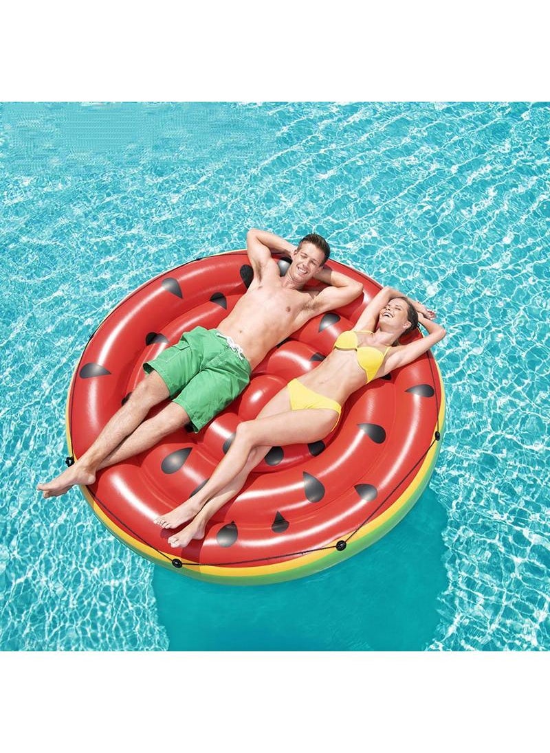 Double Inflatable Couple Water Floating Island Drifting Bed