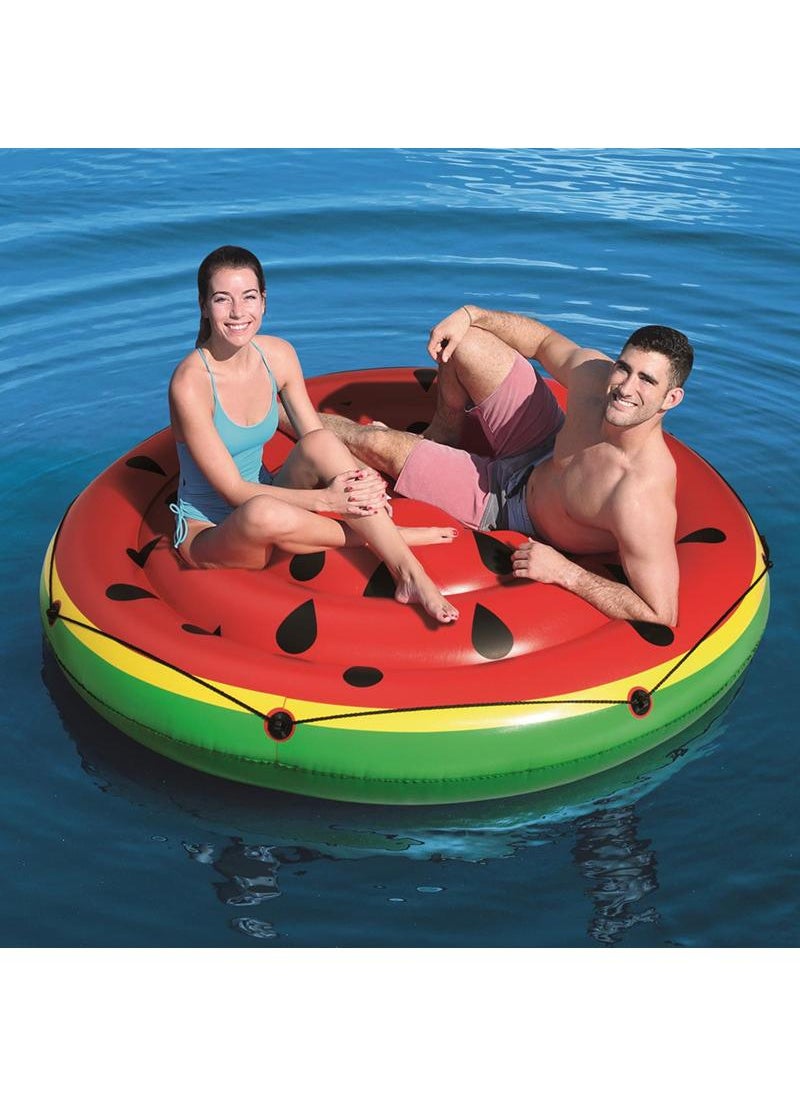 Double Inflatable Couple Water Floating Island Drifting Bed