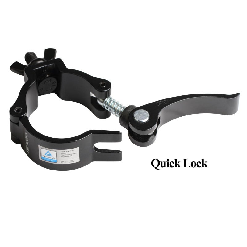 MOUNTAIN_ARK 5 Pack 2" Black DJ Stage Lighting Clamps, Truss Clamp, Par Light Mount Hook, Heavy Duty 220 Lbs, Quick Release & Lock - Image 5