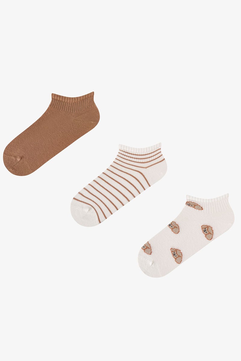 PENTI Curly Dog Dog Patterned Pair Of Ankle Socks - Image 1