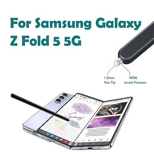 CaoXiong Galaxy Z Fold 5 Stylus Pen Fold Edition for Samsung Galaxy Z Fold5 5G Slim S Pen Galaxy S Pen 5 Fold Edition Stylus EJPF946BBEGWWwith Replacement TipsNibs Eject PinBlack - Image 3