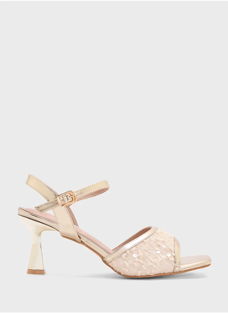 SD.Felano Sequin Heeled Sandal