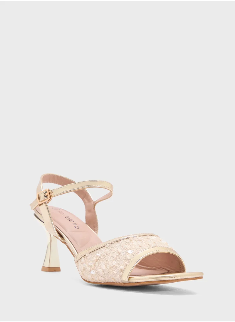 SD.Felano Sequin Heeled Sandal