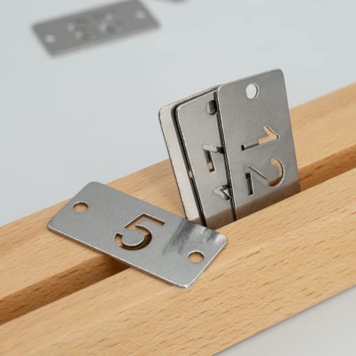 StayMax Rectangle Metal Hollowed Numbered Tags - Stainless Steel Key Tags (26-50) - Image 5