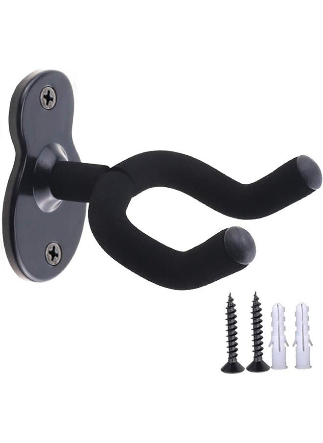 Garlo Guitar Wall Mount Hanger Hook, Acoustic Electric Bass Guitar Wall Hook, Hanger Black Metal Holder Hanger for All Size Guitars.  - Image 1