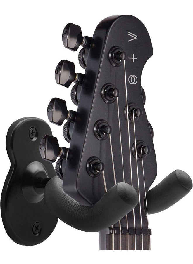 Garlo Guitar Wall Mount Hanger Hook, Acoustic Electric Bass Guitar Wall Hook, Hanger Black Metal Holder Hanger for All Size Guitars.  - Image 2