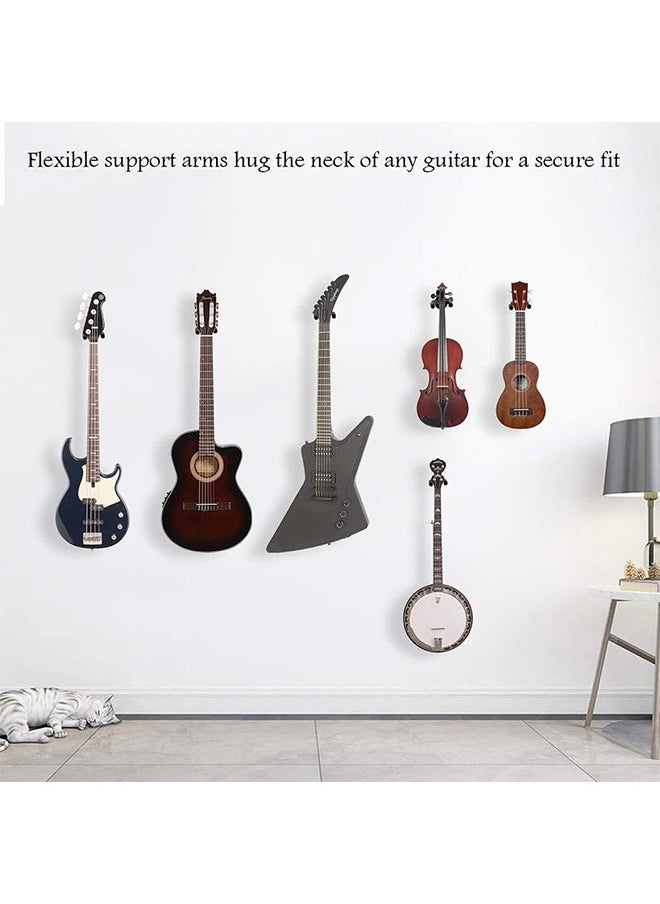 Garlo Guitar Wall Mount Hanger Hook, Acoustic Electric Bass Guitar Wall Hook, Hanger Black Metal Holder Hanger for All Size Guitars.  - Image 5