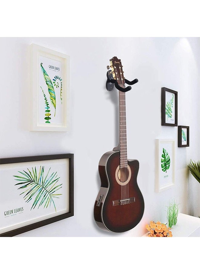 Garlo Guitar Wall Mount Hanger Hook, Acoustic Electric Bass Guitar Wall Hook, Hanger Black Metal Holder Hanger for All Size Guitars.  - Image 4