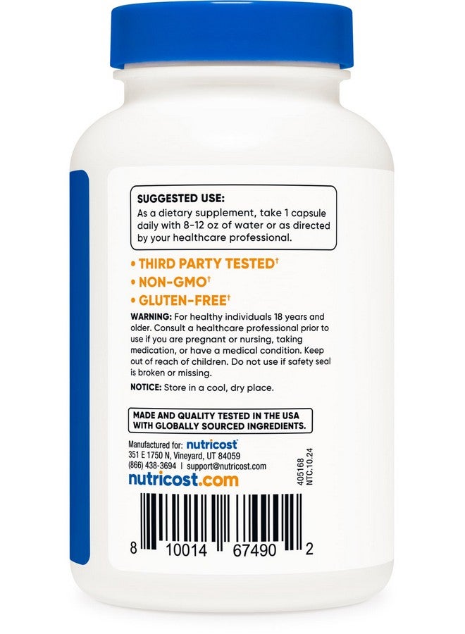 Nutricost Iodine (Natural Iodine from Organic Sea Kelp) 325mcg, 120 Capsules, Vegetarian, Non-GMO & Gluten Free - Image 4