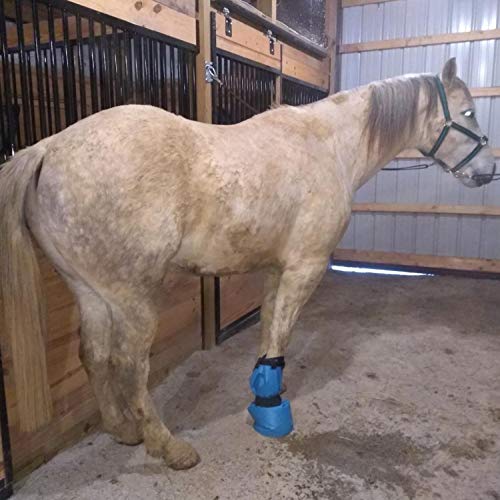 Yeezo A Pair Hoof Soaker Boot Equine Soaking Boot Horse Soak Bag Draft Soaker Sack Horse Foot Wrapped Hooves Care Bags Easy Use Icing Treatment Bucket - Image 2