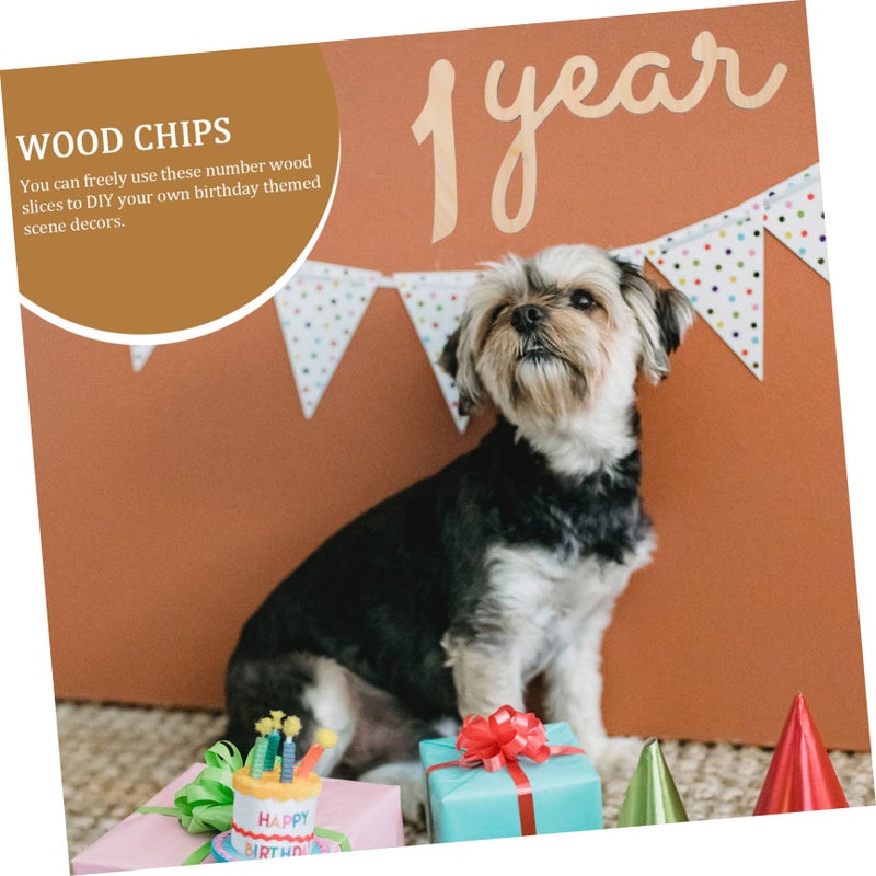 Wooden Month Photo Props Digital Chips 14 Pcs For Baby Photography Decor - Image 3