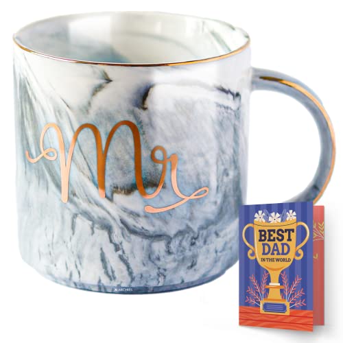 ARCHIES Fathers Day Crown Quirky 3D Coffee Mugs, Tea Cup Saucer Set Ceramic Mug Novelity Item + Complimentary A48 - Image 1