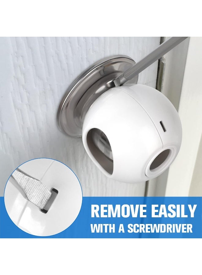 BETERTEK Door Knob Child Proof Universal Size 2.7" Diameter Baby Door Knob Safety Cover for Kids Easy Grip Baby Proof Door Knob Covers Hard for Toddlers to Open Child Safety Door Knob Covers - Image 5